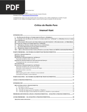 Crítica da Razão Pura