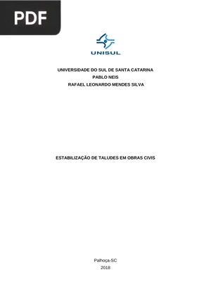 Estabilização detaludes em obras civis