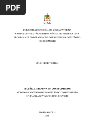 Pecuária Intensiva Em Conhecimento