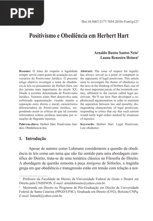 Positivismo e Obediência em Herbert Hart
