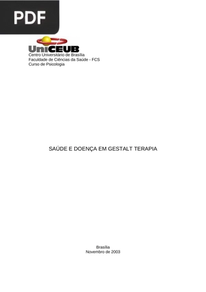 Saúde e doença em gestalt terapia
