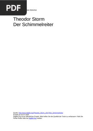 Der Schimmelreiter (O Cavaleiro no Cavalo Branco)