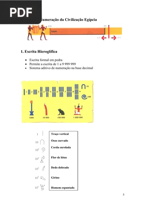 Sistema de Numeração da Civilização Egípcia (Artigo)