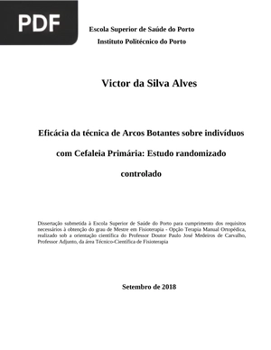 Eficácia da técnica de Arcos Botantes sobre indivíduos com Cefaleia Primária