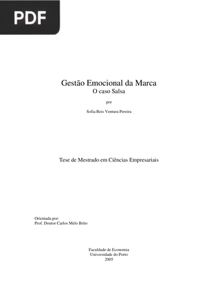Gestão Emocional da Marca O caso Salsa (dissertação)