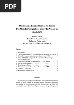 O Ensino da Escrita Manual no Brasil: Dos Modelos Caligráficos à Escrita Pessoal no Século XXI