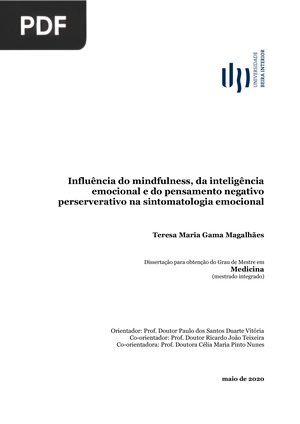 Influência do mindfulness, da inteligência emocional e do pensamento negativo perserverativo na sintomatologia emocional