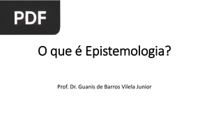 O que é Epistemologia? (Artigo) (Apresentação)