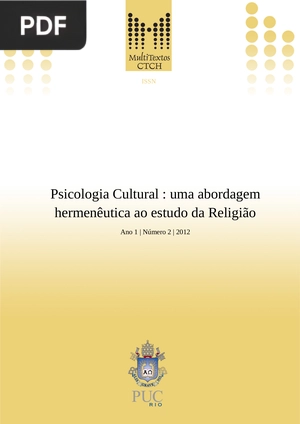 Psicologia Cultural : uma abordagem hermenêutica ao estudo da Religião