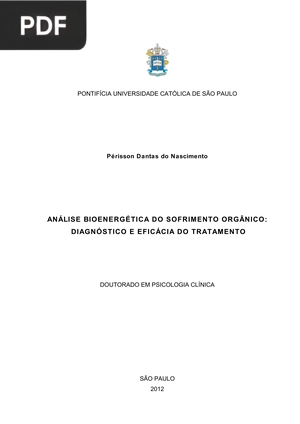 Análise bioenergética do sofrimento orgânico