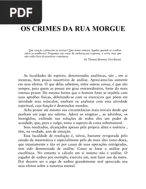 Os Crimes da Rua Morgue