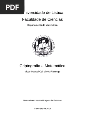 Criptografia e Matemática