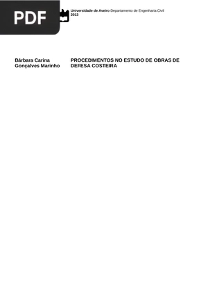 Procedimento no estudo de obras de defesa costeira