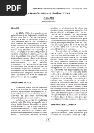 Alterações fluviais e erosão