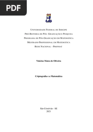 Criptografia e a Matemática