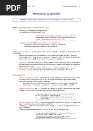 Processamento de informação (Artigo)