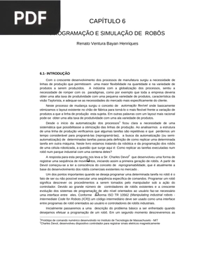 Programação e simulação de robôs