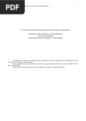 O conceito de Empatia sob a perspectiva da Psicologia Contemporânea
