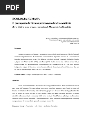 Ecologia humana