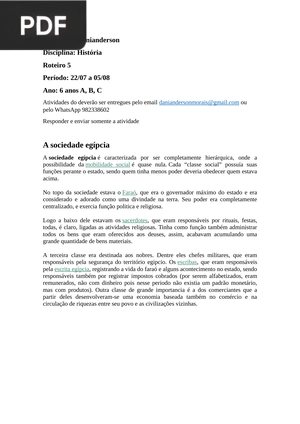 A sociedade egípcia
