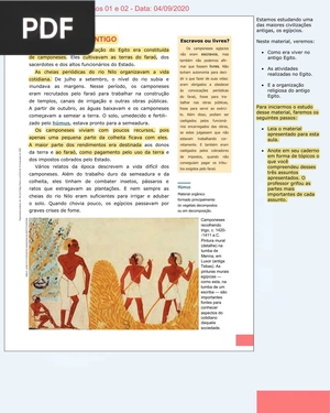 Vivir no egito antigo (Artigo)