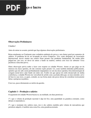 Salário, Preço e Lucro