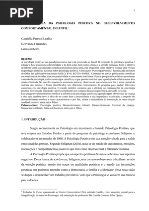 A influência da psicologia positiva no desenvolvimento comportamental infantil