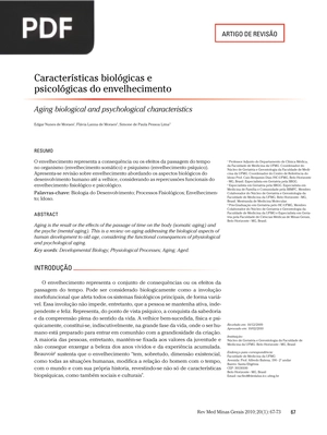 Características biológicas e psicológicas do envelhecimento