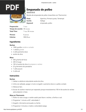 Empanada de polbo