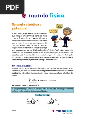Energia cinética e potencial