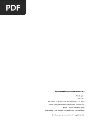 Evolução da Carpintaria na Arquitectura