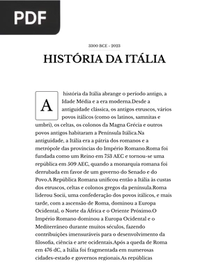 História Da Itália