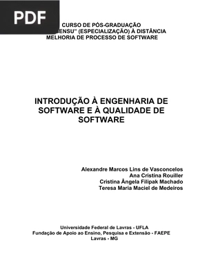 Introdução á Engenharia de Software e á Qualidade de Software