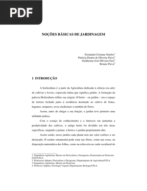 Noções Básicas de Jardinagem