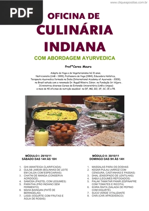 Oficina de Culinária Indiana com Abordagem Yurvedica