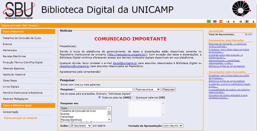 Biblioteca Digital da Unicamp