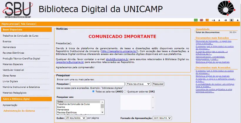 Biblioteca Digital da Unicamp Biblioteca Digital da Unicamp