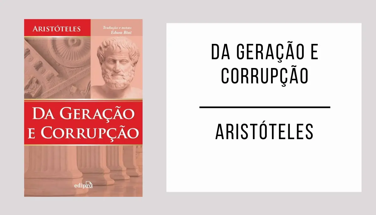 Da Geração e Corrupção autor Aristóteles