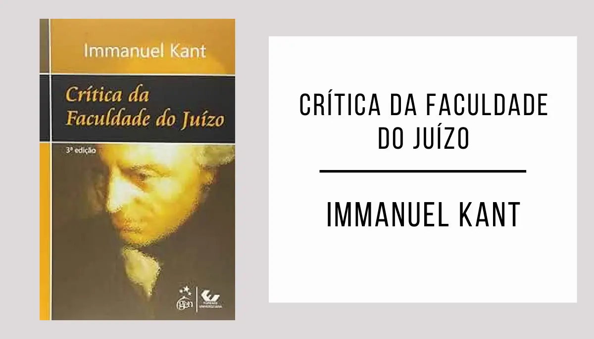 Crítica da Faculdade do Juízo de Immanuel Kant