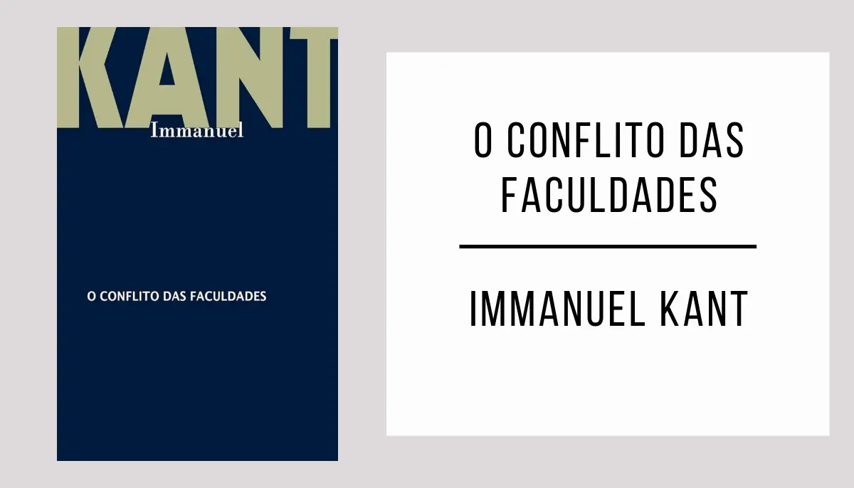 O Conflito Das Faculdades autor Immanuel Kant