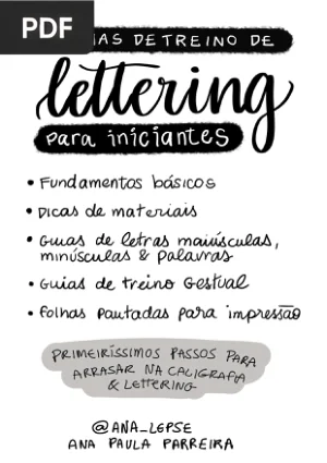 Folha Treino Lettering Iniciante