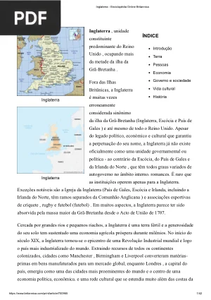 História e Geografia da Inglaterra