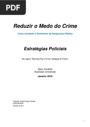 Reduzir o Medo do Crime